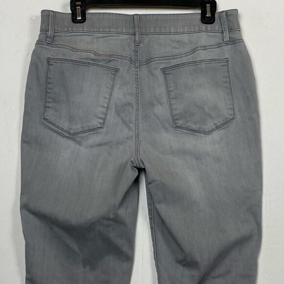 Chico’s Gray Cotton Stretch Slim Leg Jeans Size 10 - Picture 4 of 11